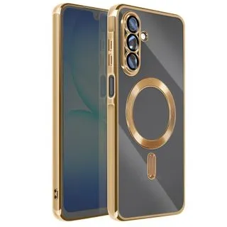 Funda Magnética MagSafe para Samsung Galaxy A37 con Marco Metálico y Protección de Cámara - Oro