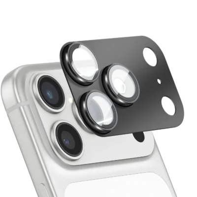 Protector de Cámara Trasera Completo para iPhone 17 Pro – Cristal Templado y Protección de Lentes - Negro