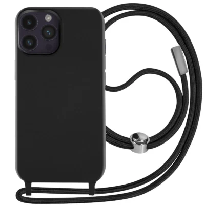 Funda con Cordón para iPhone 14 Pro Max - Negro