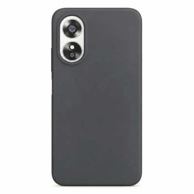 Funda de Silicona con Protección de Cámara – Antigolpes y Tacto Suave para Oppo A17/A17K - Negro