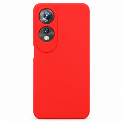 Funda de Silicona con Protección de Cámara – Antigolpes y Tacto Suave para Oppo A60 - Rojo