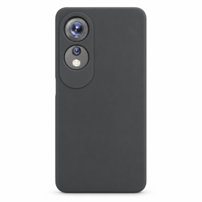 Funda de Silicona con Protección de Cámara – Antigolpes y Tacto Suave para Oppo A60 - Negro