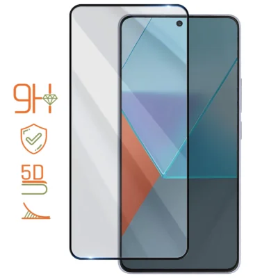 Protector de Pantalla de Cristal Templado Full Cover para Xiaomi Redmi Note 13 4G – Borde Negro