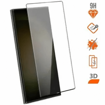 Protector de Pantalla de Cristal Templado Full Cover para Samsung Galaxy S23 Ultra  – Borde Negro