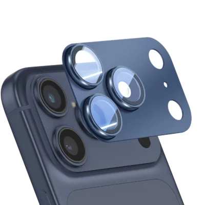 Protector de Cámara Trasera Completo para iPhone 17 Pro – Cristal Templado y Protección de Lentes - Azul