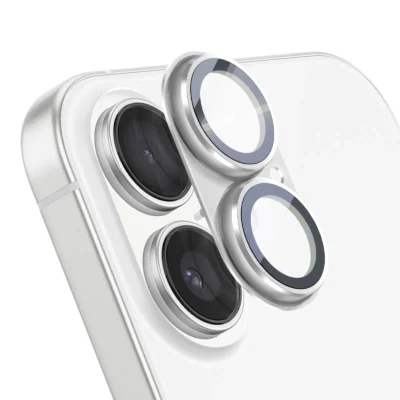 Protector de Cámara Trasera Completo para iPhone 17 – Cristal Templado y Protección de Lentes - Plata