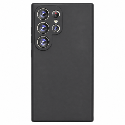 Funda de Silicona con Protección de Cámara – Antigolpes y Tacto Suave para Samsung Galaxy S23 Ultra - Negro