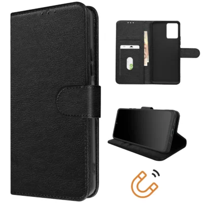 Funda de Cuero en Libro para Xiaomi Redmi Note 12 4G - Negro