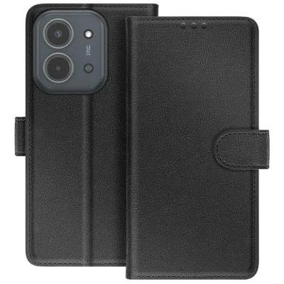 Funda de Cuero en Libro para Xiaomi Redmi 15C - Negro