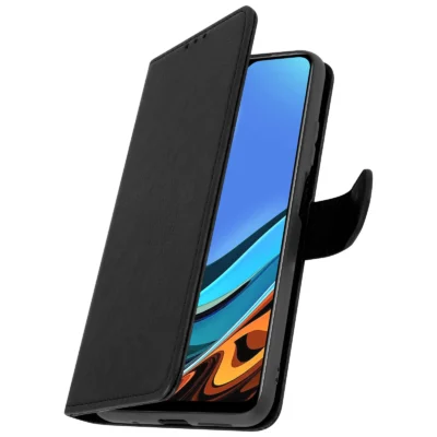 Funda de Cuero en Libro para Xiaomi Redmi 9T - Negro