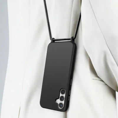 Funda con Cordón para Samsung Galaxy S24 Plus - Negro