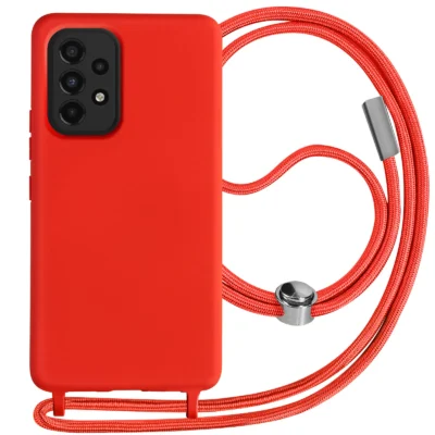 Funda con Cordón para Samsung Galaxy A32 5G - Rojo