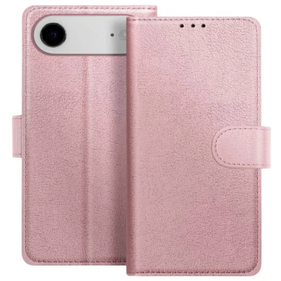 Funda de Cuero en Libro para iPhone 17 Air - Rosa