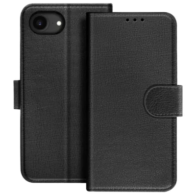 Funda de Cuero en Libro para iPhone 17 E - Negro