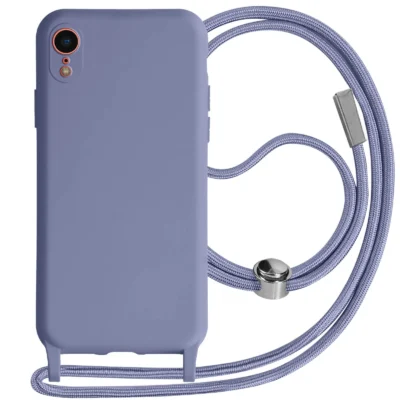 Funda con Cordón para iPhone XR - Morado