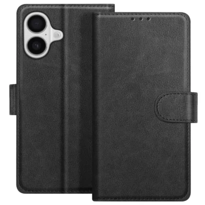 Funda de Cuero en Libro para iPhone 17 - Negro