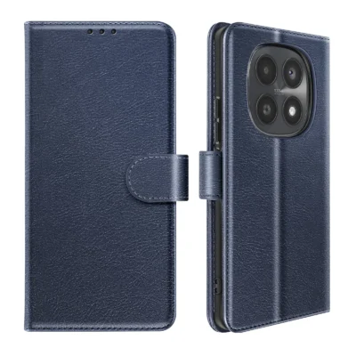 Funda de Cuero en Libro para Xiaomi Redmi Note 15 - Azul