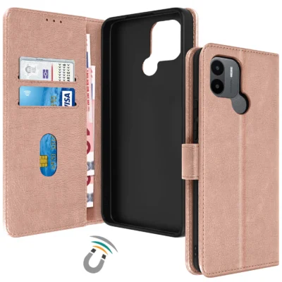 Funda de Cuero en Libro para Xiaomi Redmi A1 Plus - Rosa