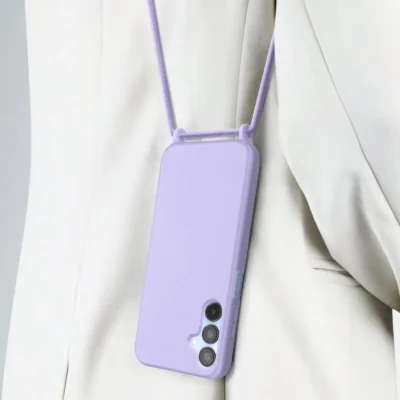Funda con Cordón para Samsung Galaxy A15 - Morado