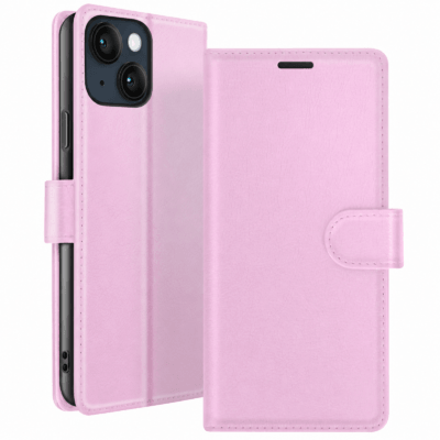 Funda de Cuero en Libro para iPhone 14 - Rosa