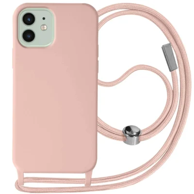 Funda con Cordón para iPhone 12 - Rosa