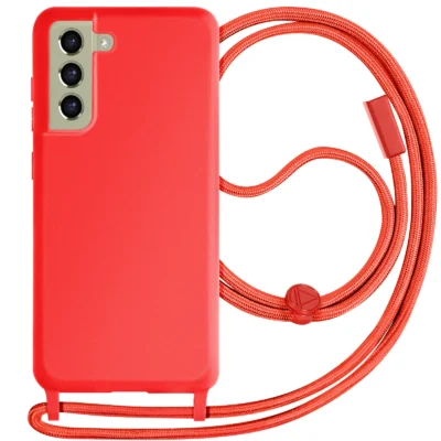 Funda con Cordón para Samsung Galaxy S21 FE - Rojo