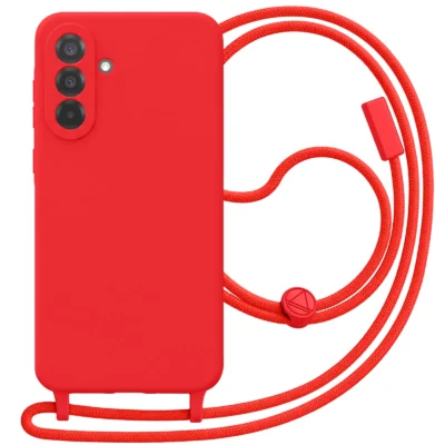 Funda con Cordón para Samsung Galaxy A24 - Rojo