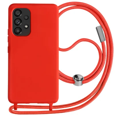 Funda con Cordón para Samsung Galaxy A52s - Rojo