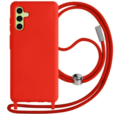 Funda con Cordón para Samsung Galaxy A34 5G - Rojo