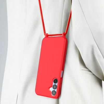 Funda con Cordón para Samsung Galaxy A15 - Rojo