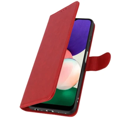 Funda de Cuero en Libro para Samsung Galaxy A22 5G - Rojo