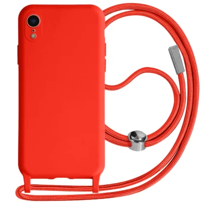 Funda con Cordón para iPhone XR - Rojo