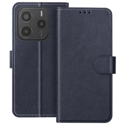 Funda de Cuero en Libro para Xiaomi Redmi Note 14 4G - Azul