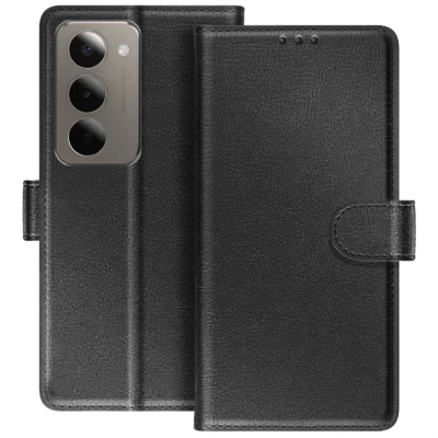Funda de Cuero en Libro para Xiaomi Redmi 15 - Negro