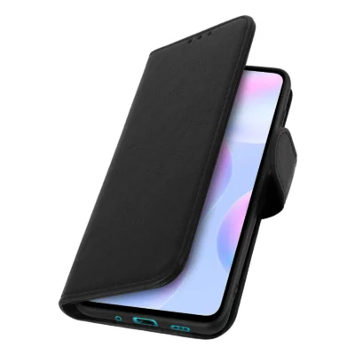 Funda de Cuero en Libro para Xiaomi Redmi 9A - Negro