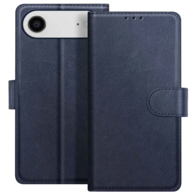 Funda de Cuero en Libro para iPhone 17 Air - Azul
