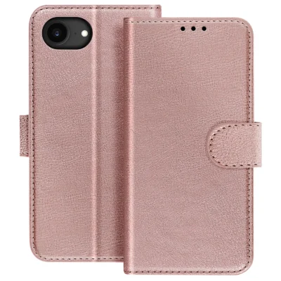 Funda de Cuero en Libro para iPhone 17 E - Rosa