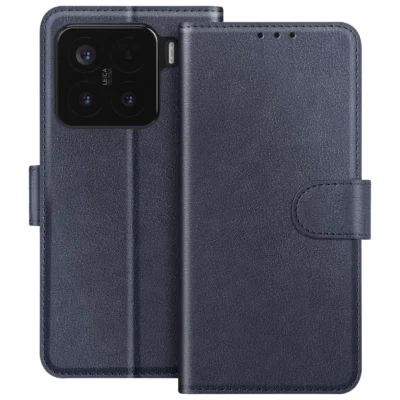 Funda de Cuero en Libro para Xiaomi 15 - Azul