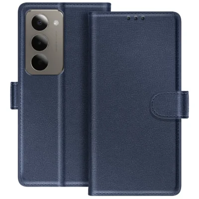 Funda de Cuero en Libro para Xiaomi Redmi 15 - Azul