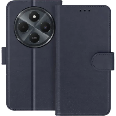 Funda de Cuero en Libro para Xiaomi Redmi 14C - Azul