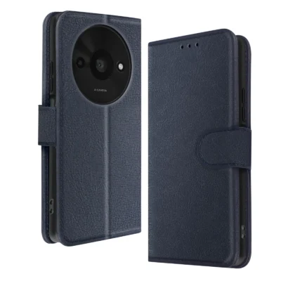 Funda de Cuero en Libro para Xiaomi Redmi A3 - Azul