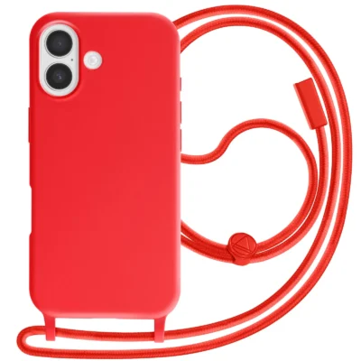 Funda con Cordón para iPhone 17 - Rojo